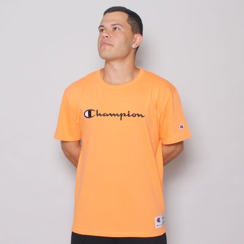 CAMISETA CHAMPION LOGO BORDADO LIFE TECIDO MEIA MALHA GROSSO GT220B Y08069B