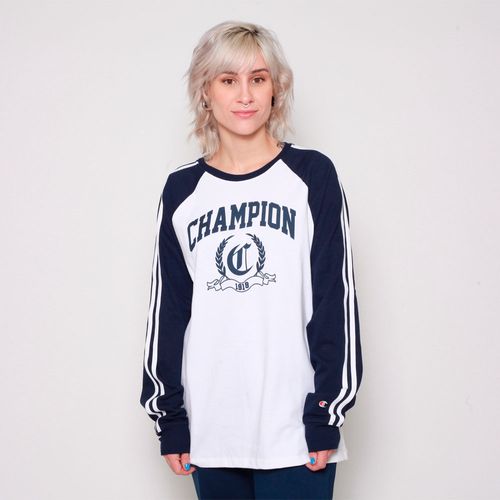 CAMISETA CHAMPION PES MANGA LONGA RAGLAN COLLEGE GT49B 124128