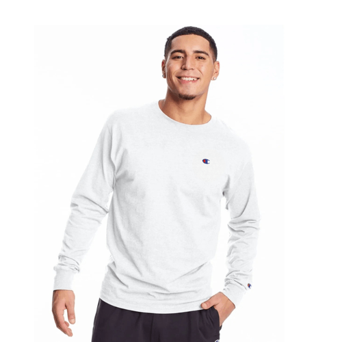 CAMISETA CHAMPION MANGA LONGA LOGO BORDADO T3244B Y06145