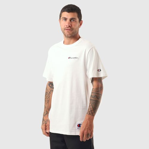 CAMISETA CHAMPION MINI SCRIPT BORDADO TECIDO MEIA MALHA GROSSO GT220B Y06819