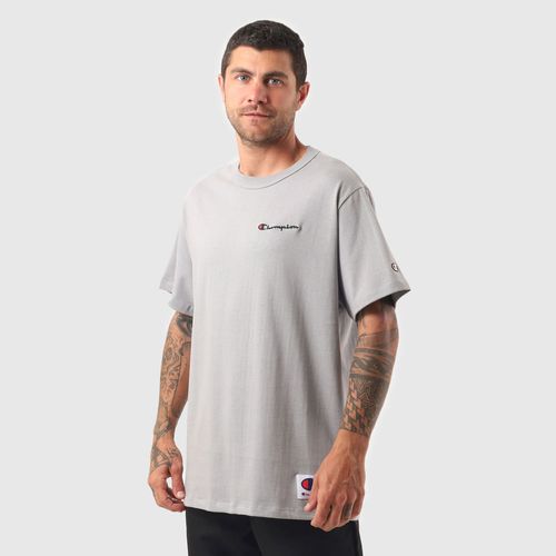 CAMISETA CHAMPION MINI SCRIPT BORDADO TECIDO MEIA MALHA GROSSO GT220B Y06819