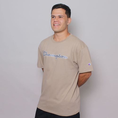 CAMISETA CHAMPION SCRIPT METAL TECIDO MEIA MALHA FINO GT23B 124121