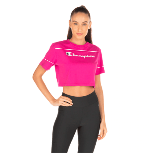 CAMISETA CROPPED CHAMPION LOGO LINE CP1001BL CH