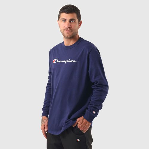CAMISETA CHAMPION MANGA LONGA SCRIPT LOGO BORDADO T3244B 549465B